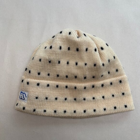 Vintage Creme +.Black Point Wool Toque - Picture 1 of 9